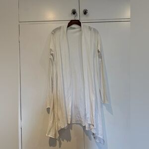 White Open Front Cardigan